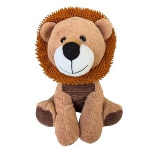 Walmart Lion Plush Stuffed Animal Tan Brown Corduroy Accents 9 Inch Nursery Toy